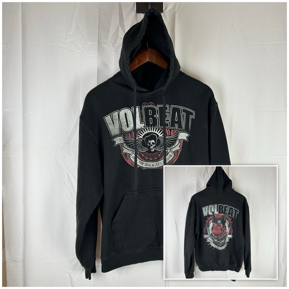 Volbeat Band Hoodie Sweatshirt Seal The Deal &‎ Lets Boogie Size Medium Black